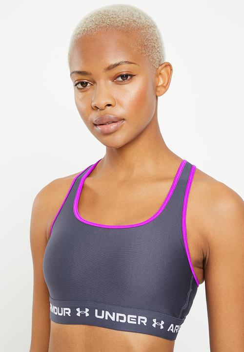 Under Armour - Ua crossback mid bra - tempered steel