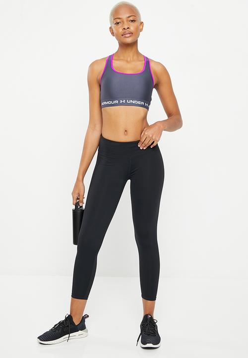 Under Armour - Ua crossback mid bra - tempered steel