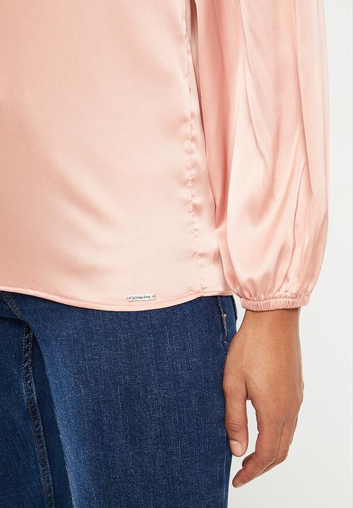 SISSY BOY - Appreciate all blouse with neck tie - rose ash