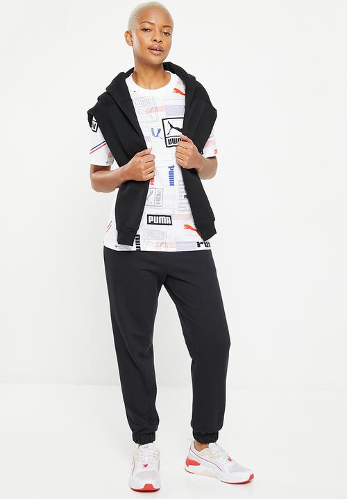 PUMA - Classics gen. puma aop tee - puma white aop