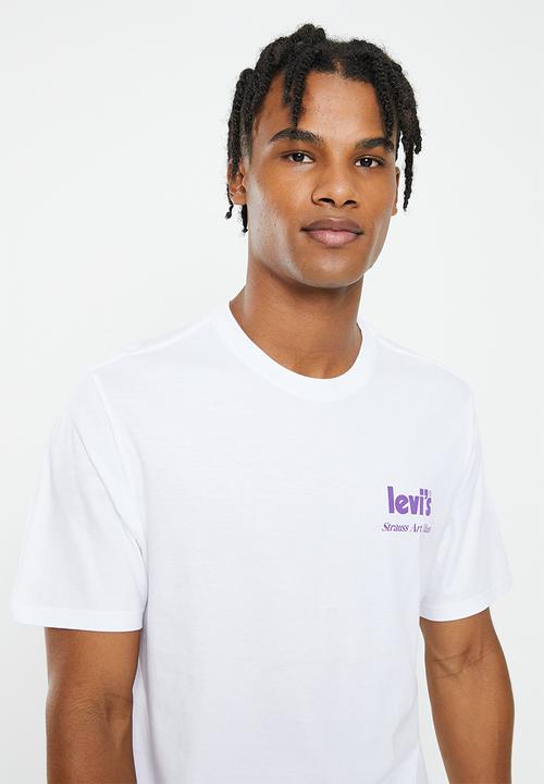 Levi’s® - Short sleeve relaxed fit tee strauss art haus - white