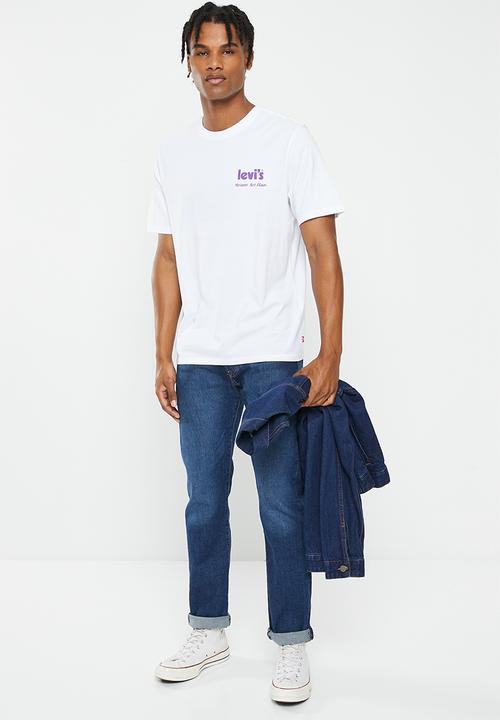 Levi’s® - Short sleeve relaxed fit tee strauss art haus - white