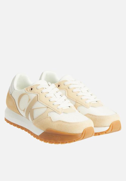 Calvin Klein - Toothy runner bold mono w - ivory/biscotti/travertine