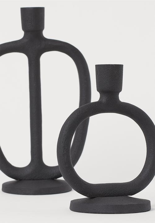 H&M - Metal candlestick - black