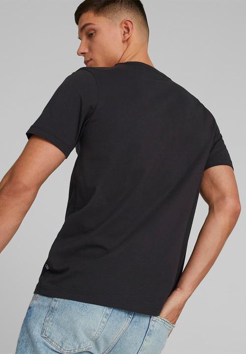 PUMA - Ess+ 2 col logo tee - puma black/warm earth