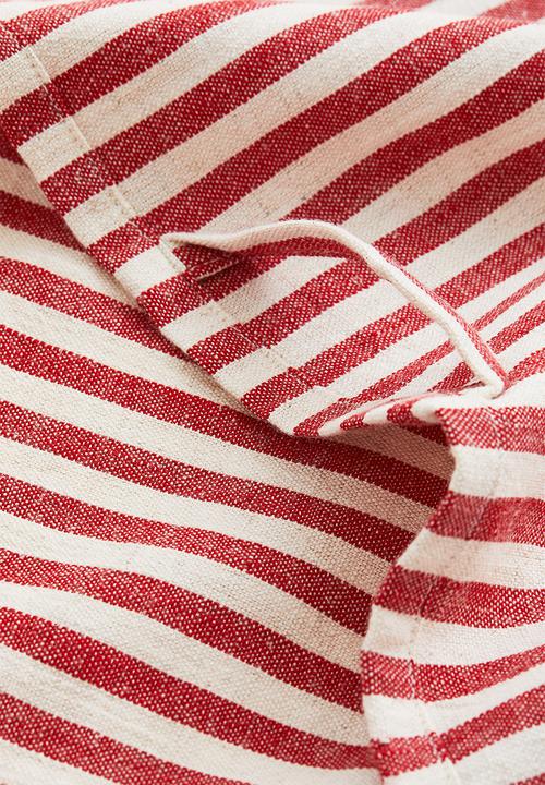 H&M - Striped tea towel - red/striped