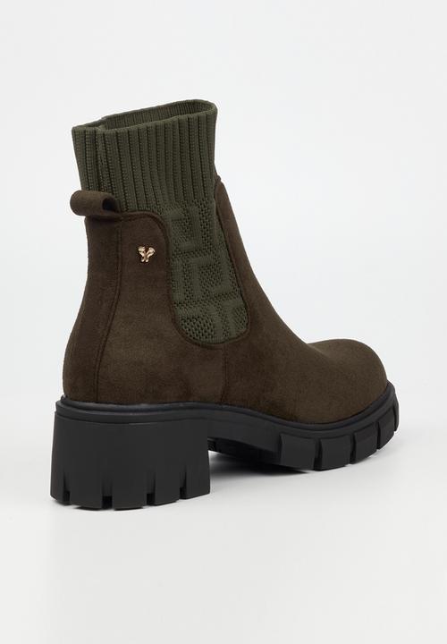 Butterfly Feet - Croyden 1 sock boot - olive