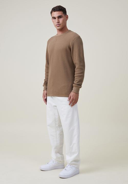 Factorie - Textured long sleeve T-shirt - gravel waffle