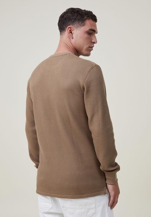 Factorie - Textured long sleeve T-shirt - gravel waffle