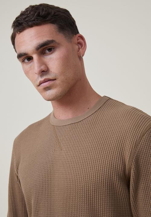 Factorie - Textured long sleeve T-shirt - gravel waffle