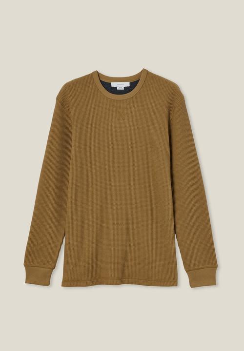 Factorie - Textured long sleeve T-shirt - gravel waffle