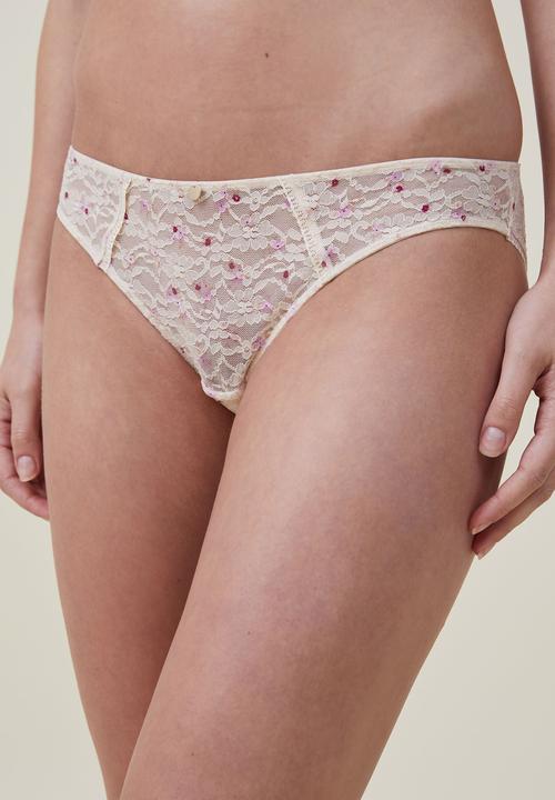 Cotton On - Cassie lace bikini brief - evie lace ditsy