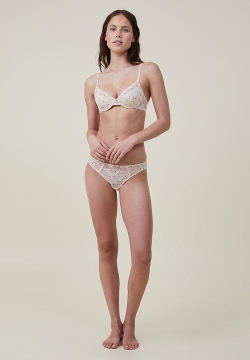 Cotton On - Cassie lace bikini brief - evie lace ditsy