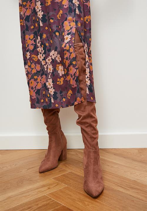 edit - Empire button detail dress - painterly floral