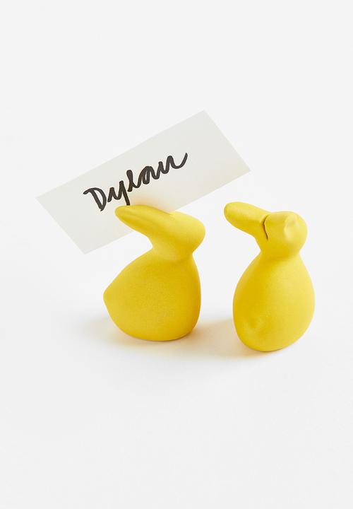 H&M - 2-pack place card holders - yellow