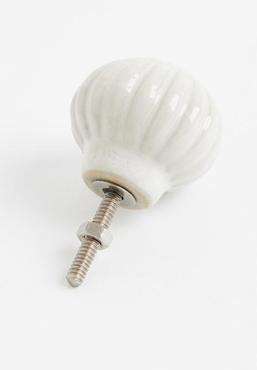 H&M - Stoneware knob - white