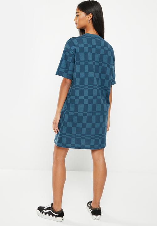 Vans - Center vee print tee dress - vans teal