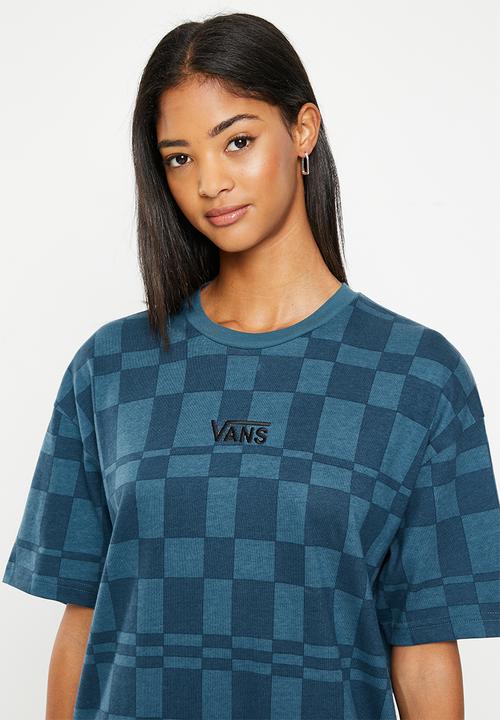 Vans - Center vee print tee dress - vans teal
