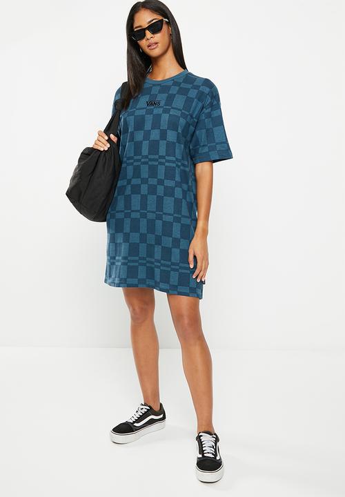 Vans - Center vee print tee dress - vans teal