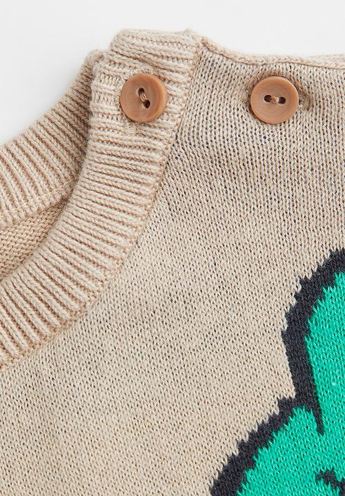 H&M - Jacquard-knit jumper - beige/mickey mouse