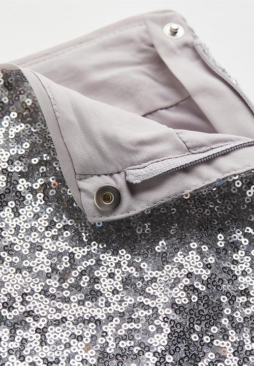 H&M - Sequined skirt - silver-coloured