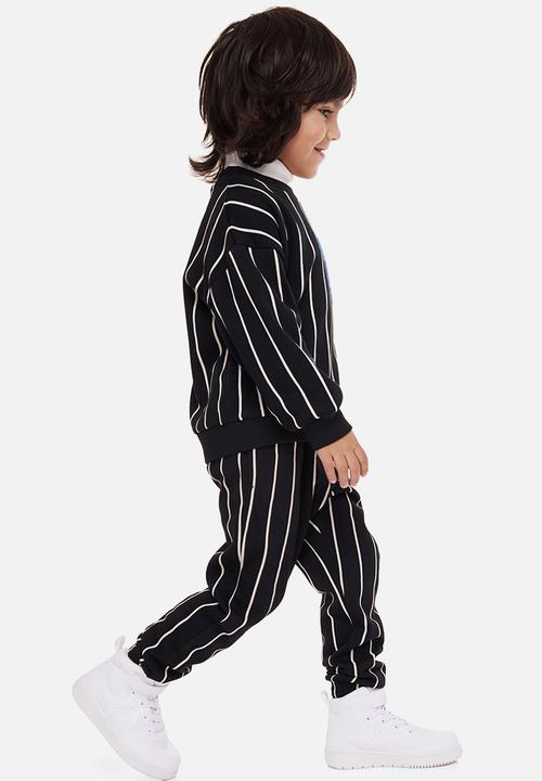 H&M - 2-Piece sweatshirt set - black/pinstriped