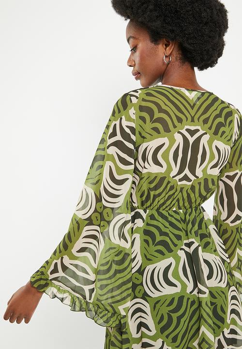 Stella Morgan - Double layer chiffon dress - khaki