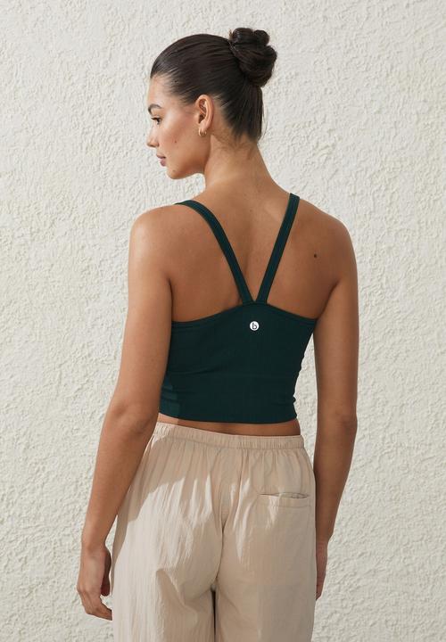 Cotton On - Seamless v back tank - pine tree