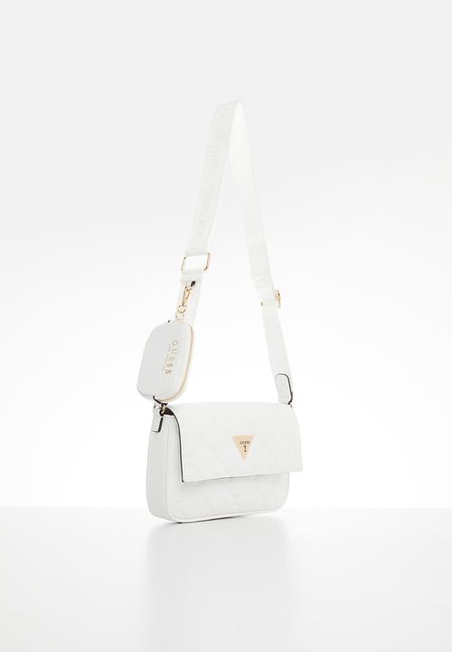 GUESS - Colton mini crossbody flap - white