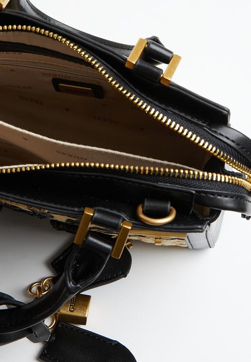 GUESS - Katey mini satchel - natural & black 