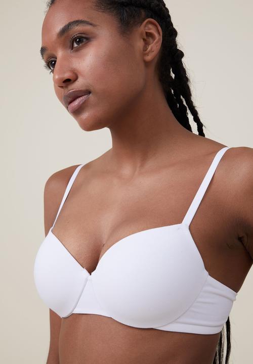 Cotton On - The body cotton contour bra - white