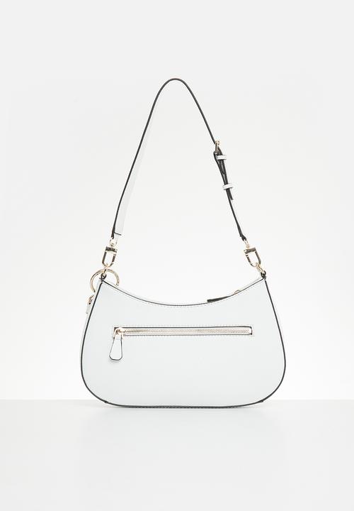 GUESS - Noelle top zip shoulder bag - white