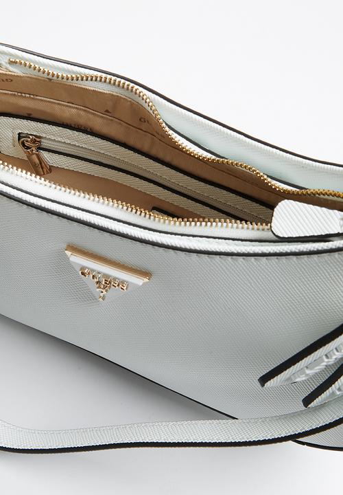 GUESS - Noelle top zip shoulder bag - white