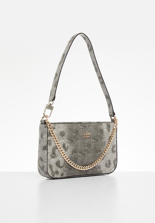 GUESS - Katey mini top zip shoulder - charcoal