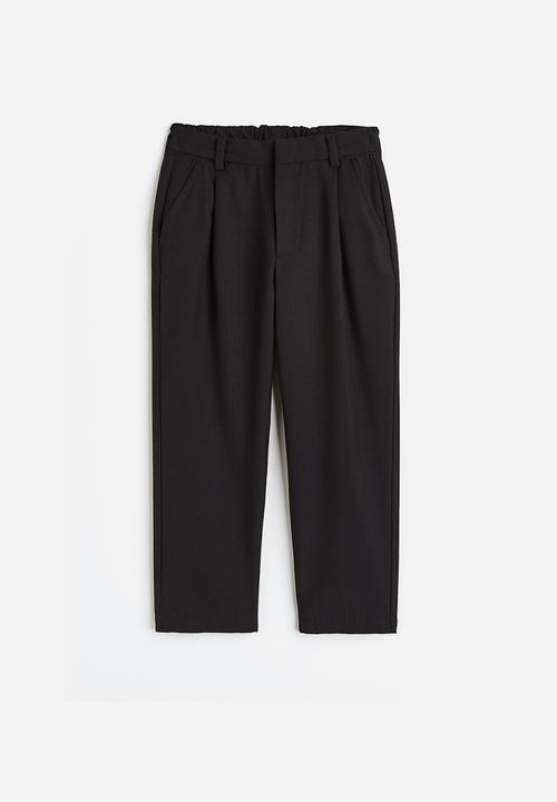 H&M - Loose fit tailored trousers - black