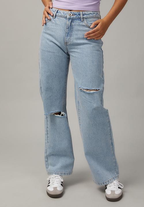 Factorie - Mid rise skate jean - 90S blue/heavy rips