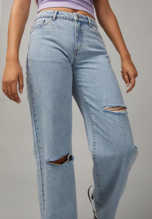 Factorie - Mid rise skate jean - 90S blue/heavy rips