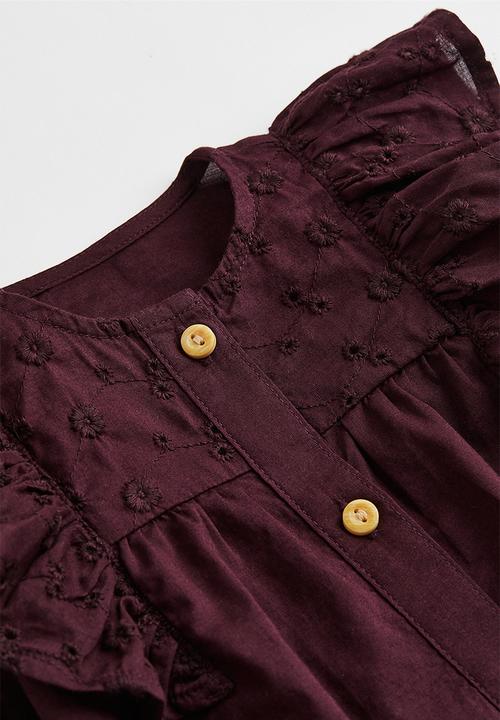 H&M - 2-piece cotton set - dark red