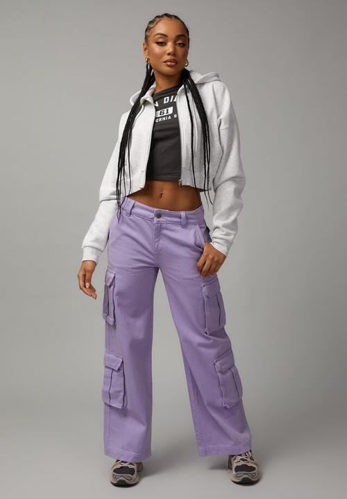 Factorie - Strappy cargo jean - violet tulip