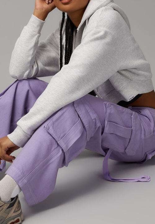 Factorie - Strappy cargo jean - violet tulip