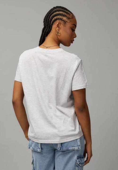 Factorie - Everyday graphic tee - silver marle/malibu