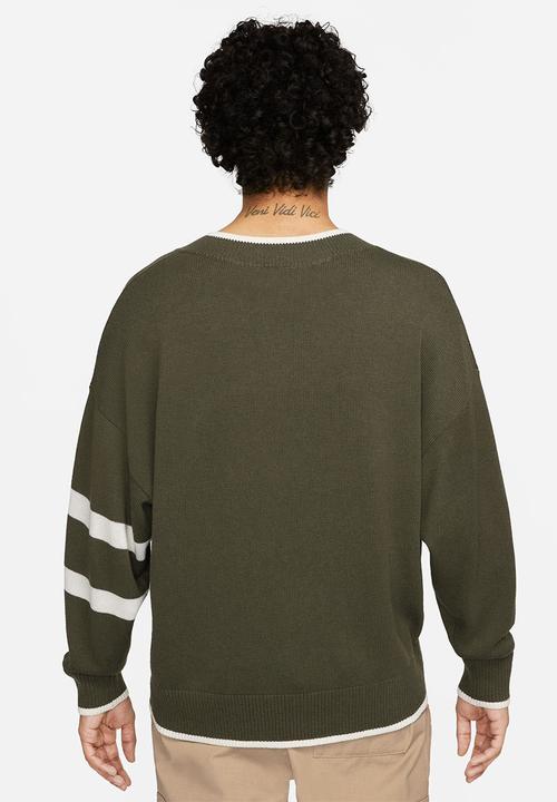 Nike - Nsw nike trend sweater - cargo khaki/sail/team orange/sail