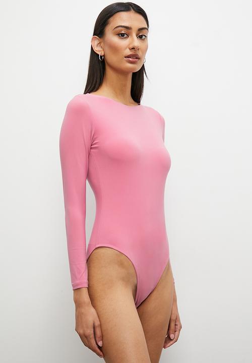 Superbalist - Long sleeve boatneck bodysuit - heather rose