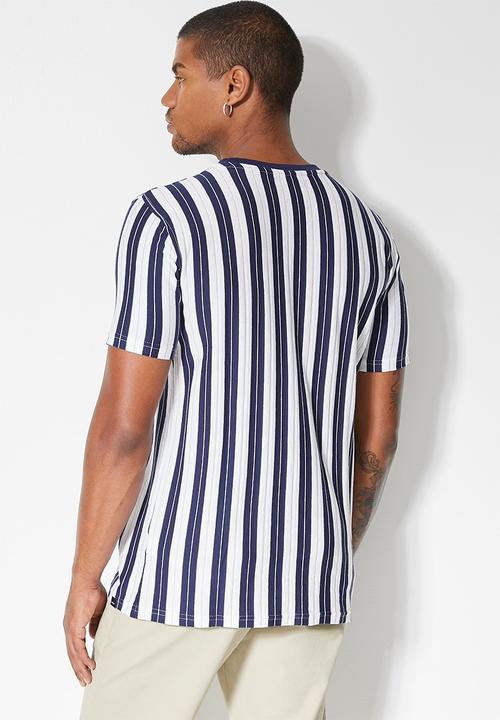 Superbalist - Nate short sleeve vertical stripe tee - multi