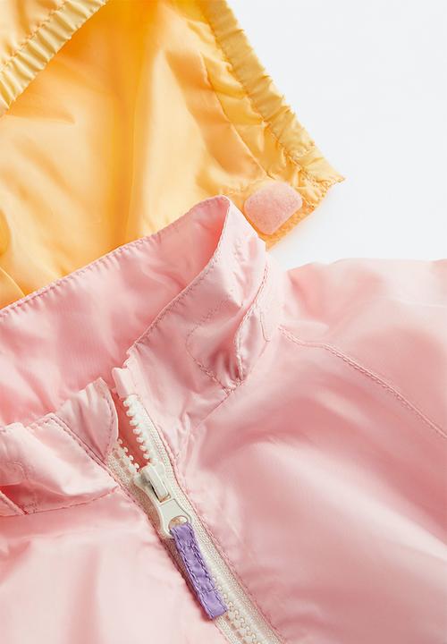 H&M - Hooded patterned jacket - light pink/block-coloured