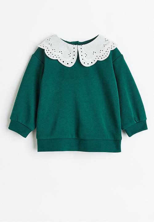 H&M - Sweatshirt - green/white