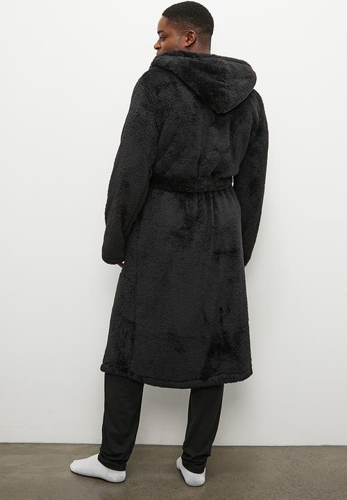 STYLE REPUBLIC - Borg plush robe - black