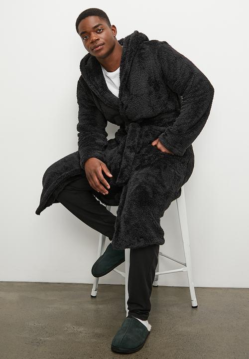 STYLE REPUBLIC - Borg plush robe - black