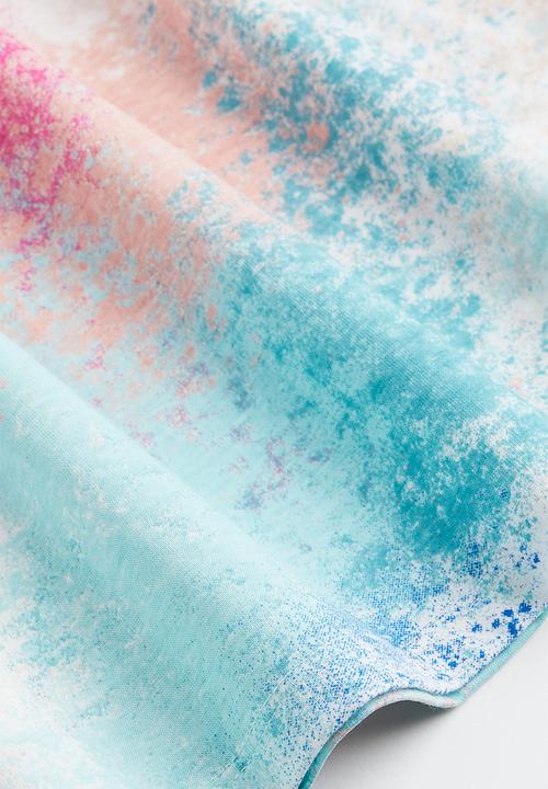 H&M - Patterned jersey dress - pink/turquoise