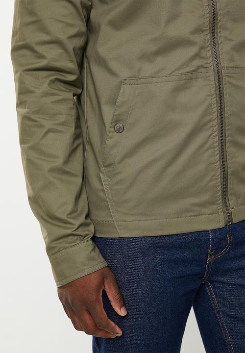 POLO - Mens funnel cotton harrington jacket - olive